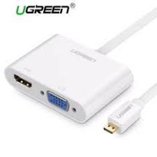 Ugreen micro HDMI to HDMI+VGA Adapter With 3.5mm audio port 10cm black MM115 (30355) GK